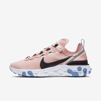 Nike React Element 55 - Női Utcai Cipő - Korall/Világos Rózsaszín/Világos Kék/Szürke